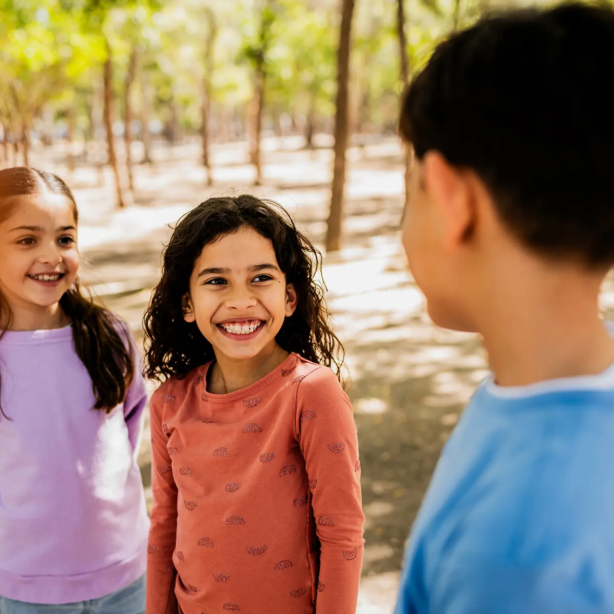 Young child laughing